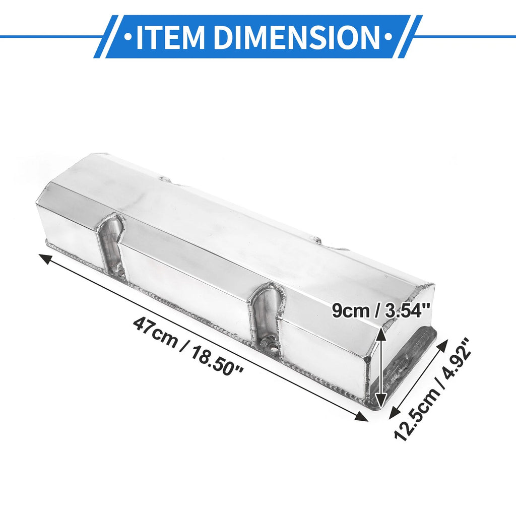 Valve Cover Replacement for Chevrolet SBC Silver Tone With Gaskets Bolts
