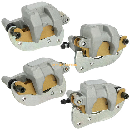 Front & Rear Brake Calipers W/Pads for Yamaha Grizzly 700 YFM700 (2007–2020)