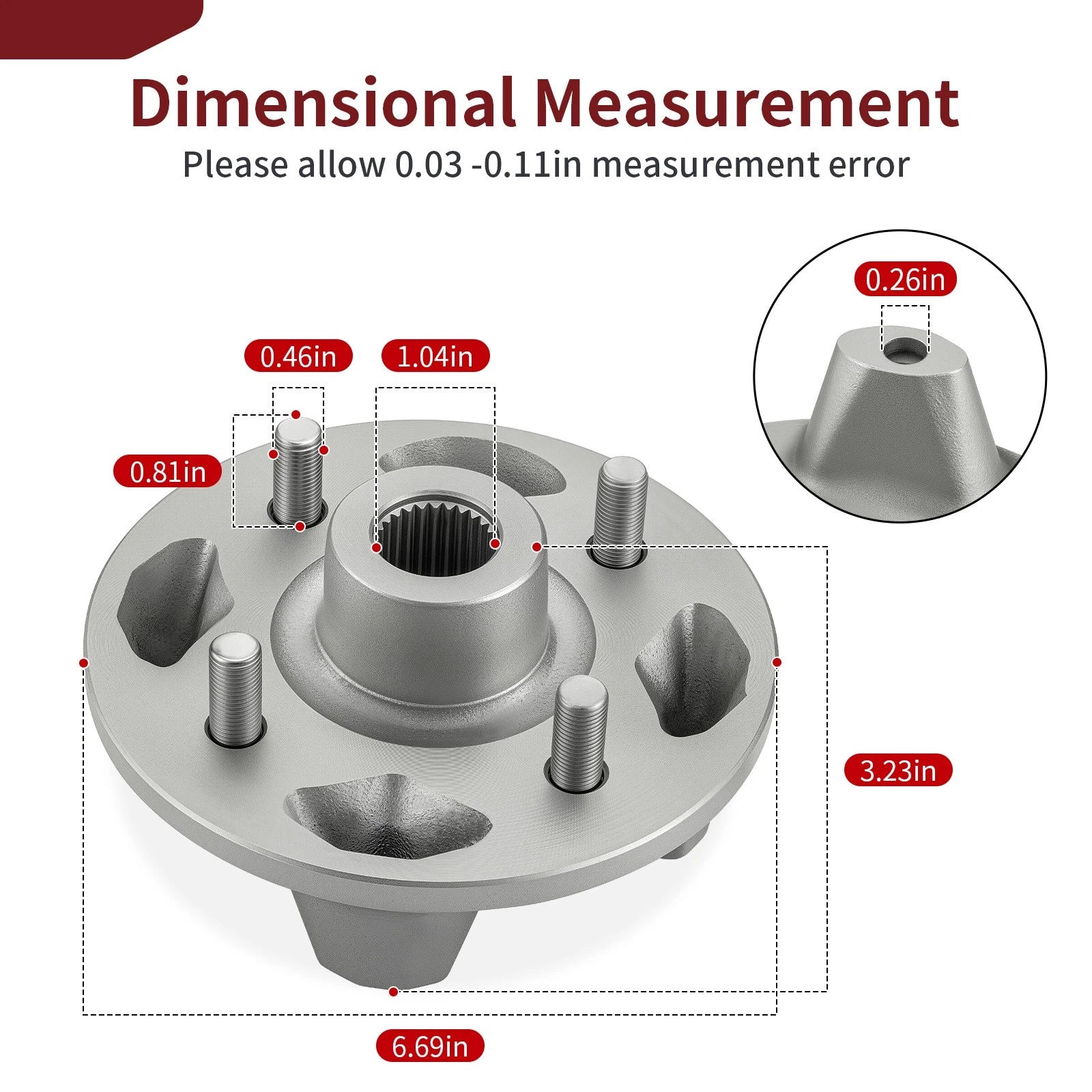 2X Wheel Hubs for Yamaha Viking 700 VI (2014–2015) 1XD-25111-00-00