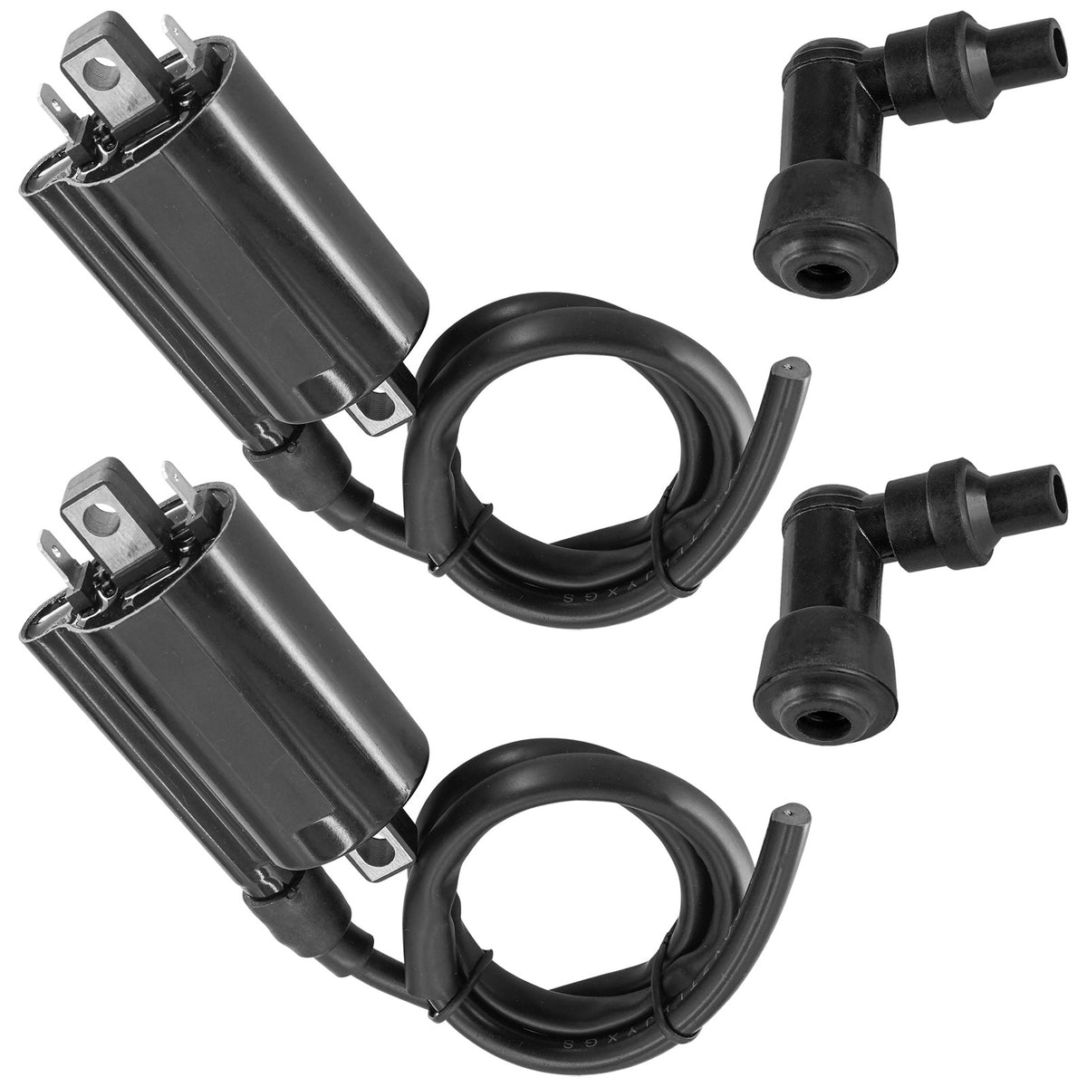 2x Ignition Coil w/ Spark Plug Boot for Kawasaki Mule 4000 KAF620 (2009–2021)