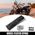 36 Pcs Bicycle Spokes 14G 181mm with Nipples for Most Bicycles