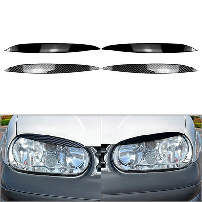 2 Pcs ABS Headlight Eyebrow Eyelid Trim for VW Golf MK4 (1997–2005)