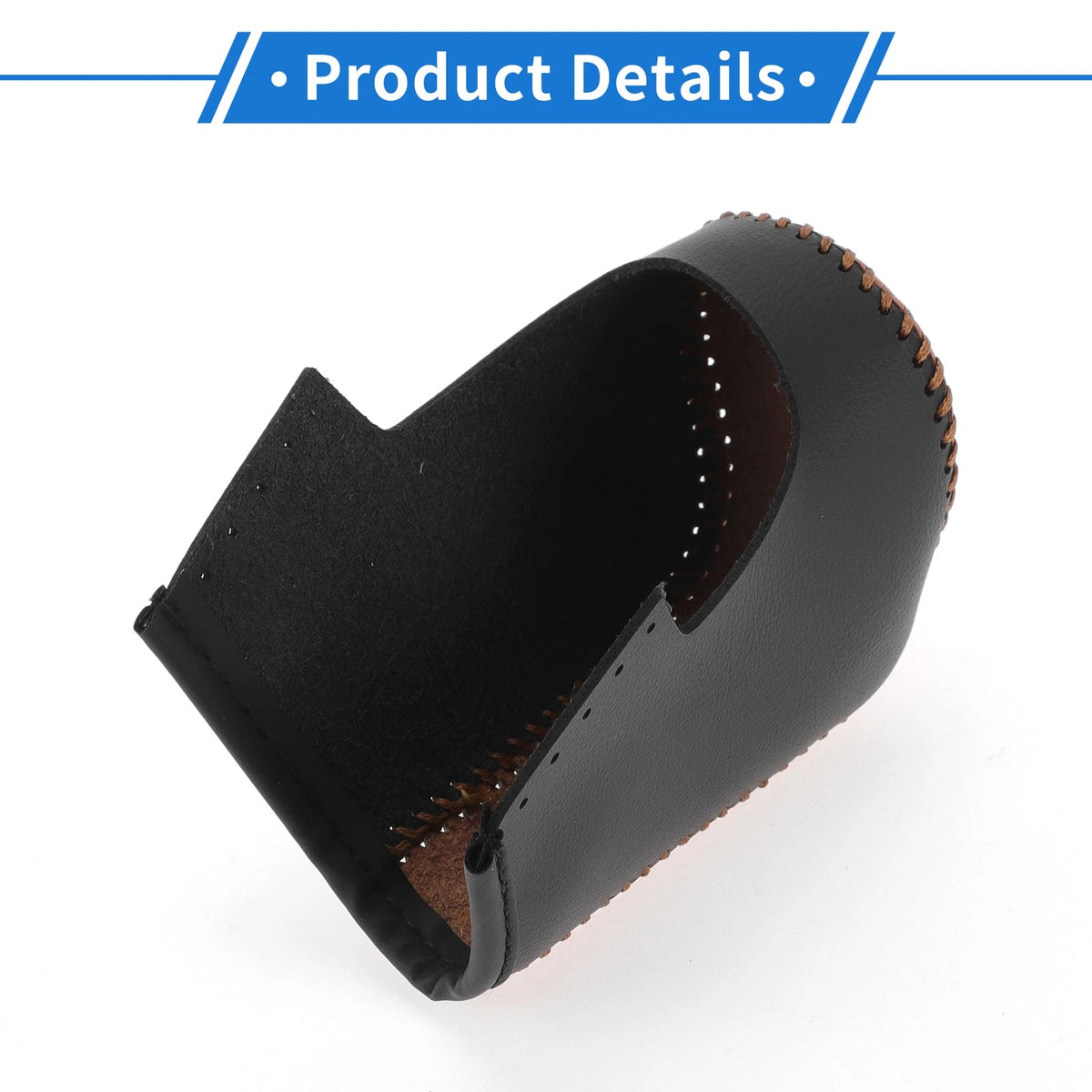 1 Pc Gear Shift Knob Cover for Mazda 3 (2014–2018) Brown Faux Leather