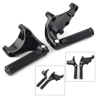 2X Black Rear Passenger Footrest Peg Mount for Harley SuperLow XL883L (2014–2021)