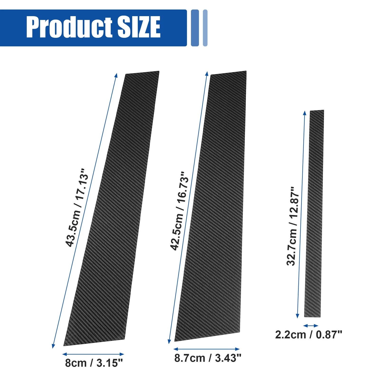 Gloss Carbon Pattern Door Window Pillar Post Cover Trim for BMW 3 Series E90 (2005–2013)