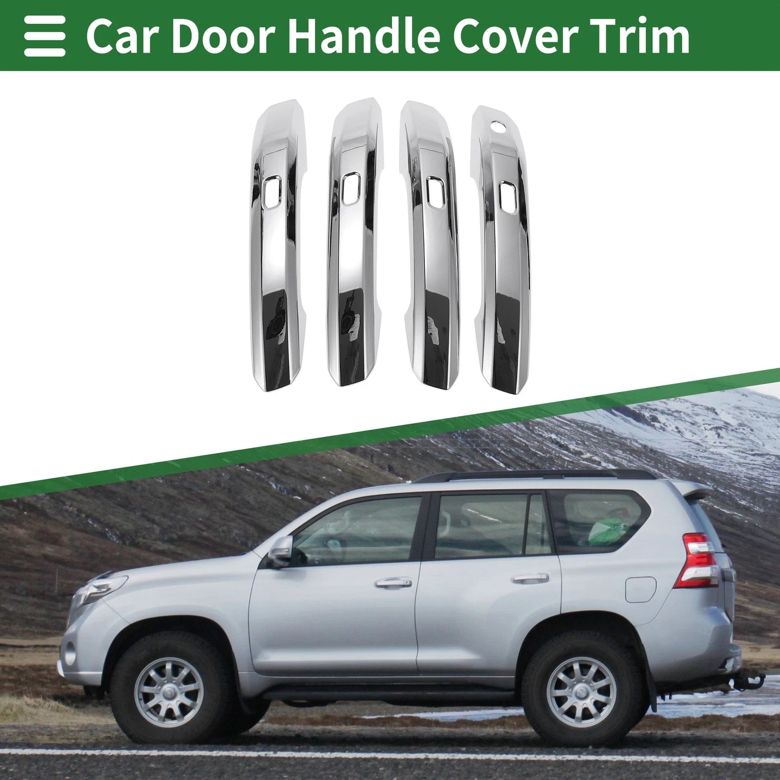 Car Door Handle Cover Trim for Audi A4L 2017-2021 Silver Tone