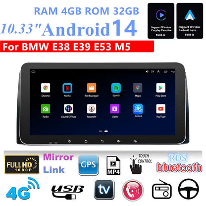 Carplay Stereo Radio GPS Navigation for BMW E38 E39 E53 M5 X5 (1995–2006)
