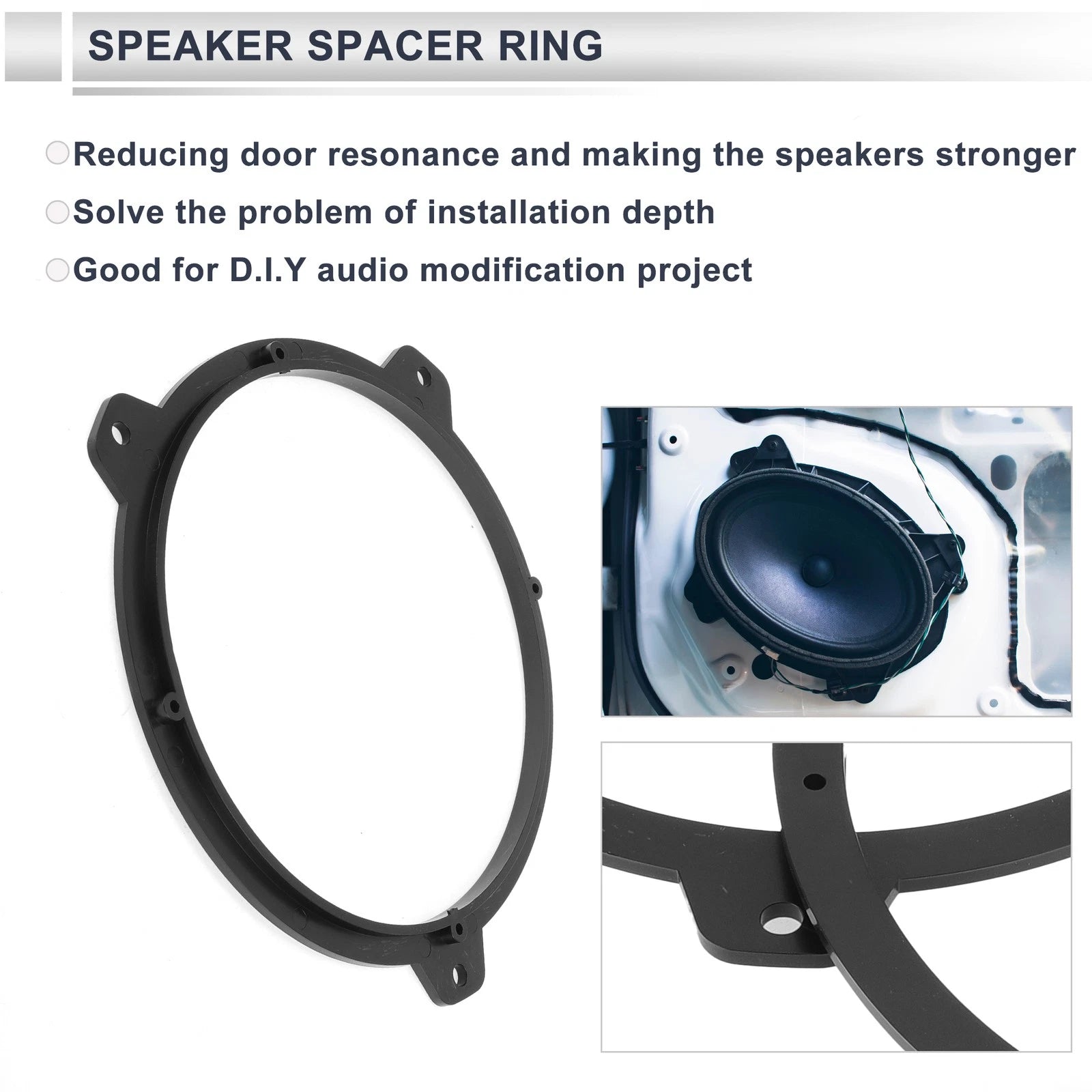 2X Speaker Spacer Ring for BMW 3 E46 6.5" Tweeter