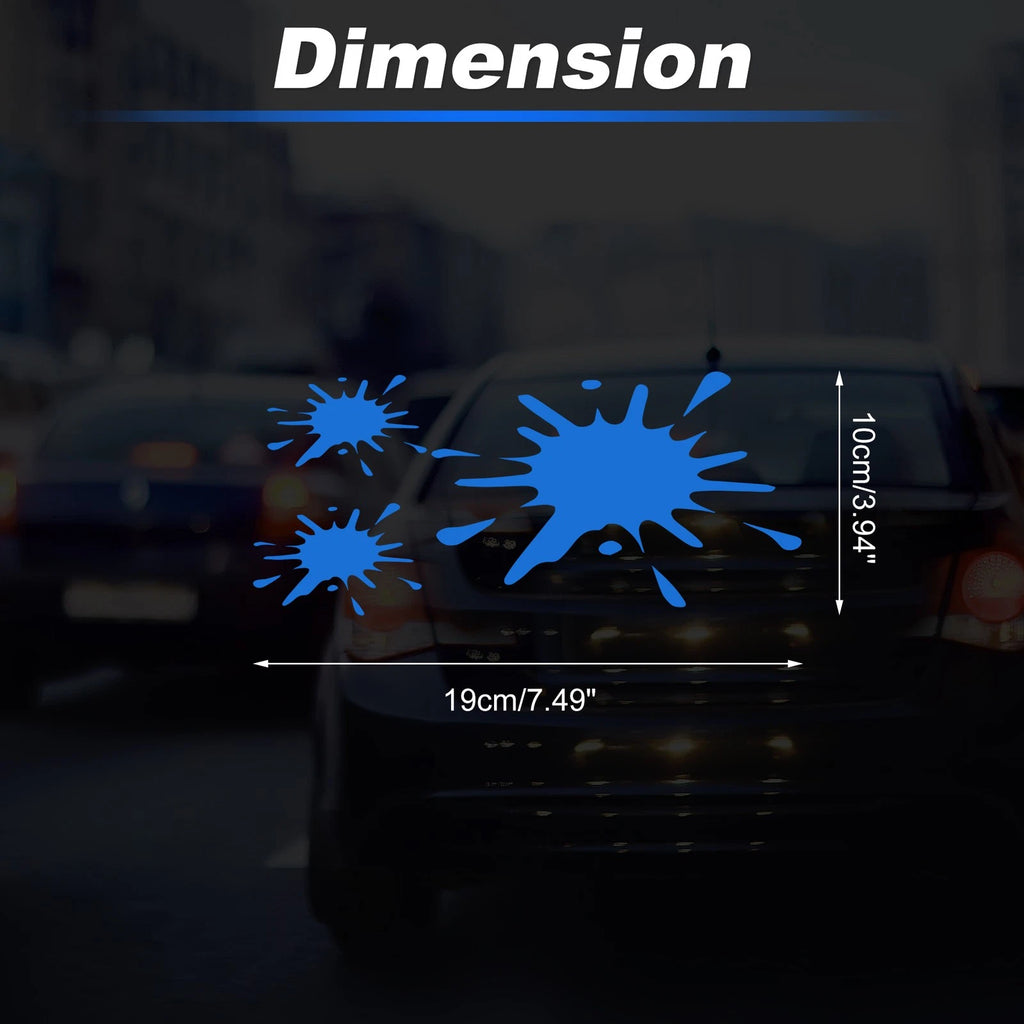 Reflective Bumper Decal for - Blue, 3 Spots