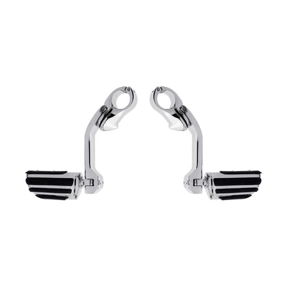 Adjustable 1-1/4" Highway Foot Pegs for Harley Touring Street Glide
