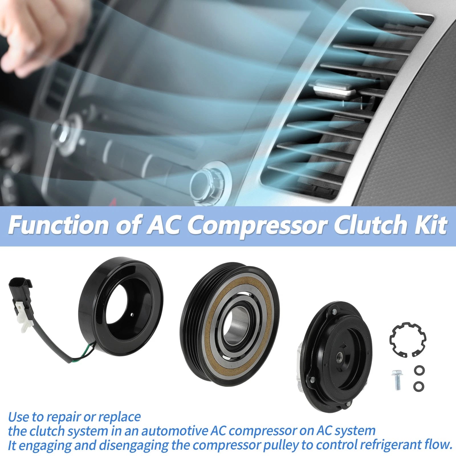 AC Compressor Clutch Kit for Ford Focus 2.0L 2014–2018