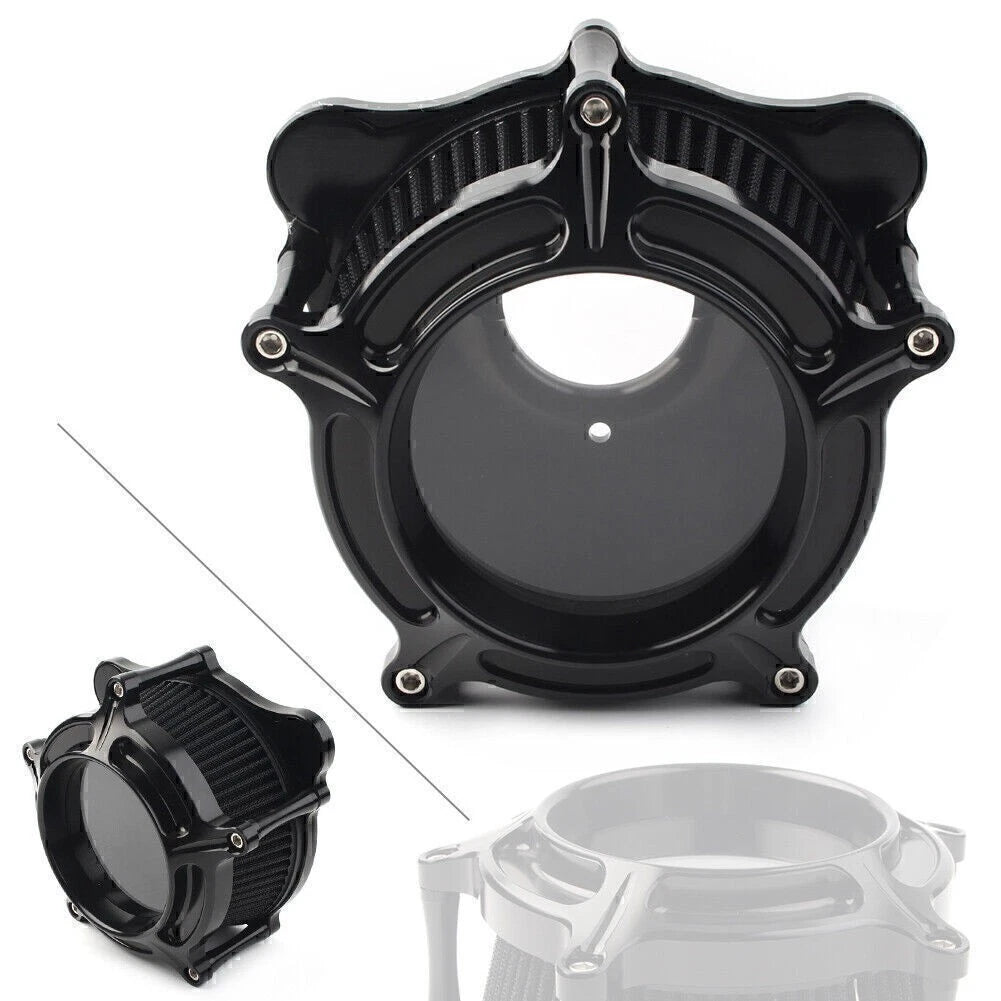 CNC Air Cleaner Intake Filter Fit Harley Touring Trike 2008-2016 Dyna FXDL Black