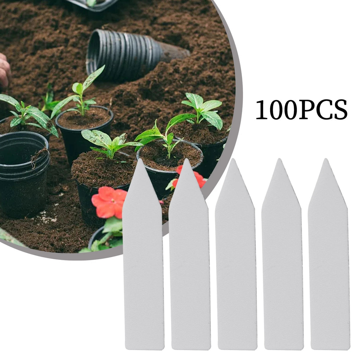 100pcs Plastic Plant Labels for Garden Markers