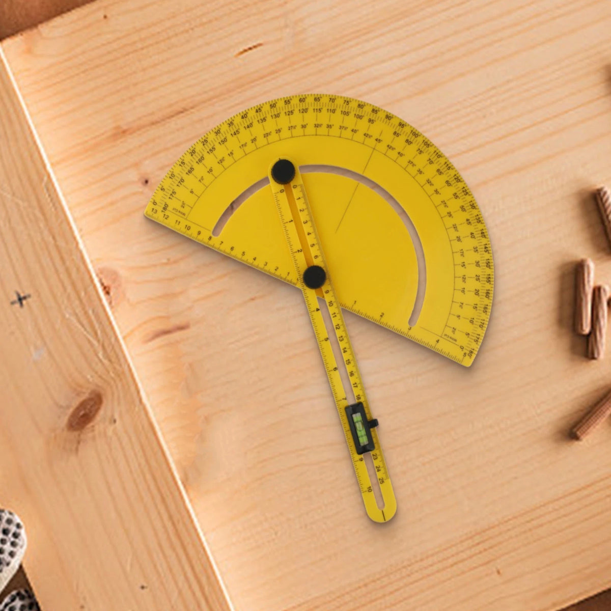 Adjustable 180 Degree Protractor Tool for Professionals