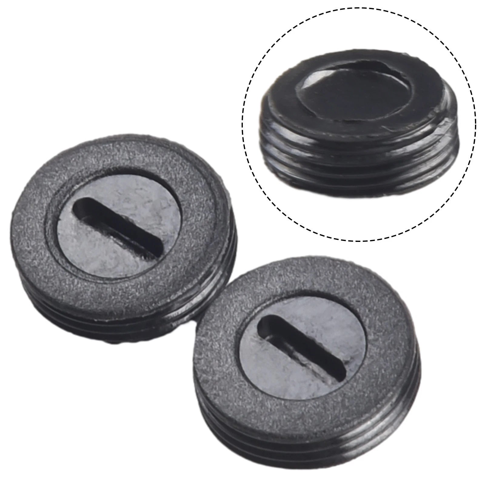 2X Black Carbon Brush Holder Cap for