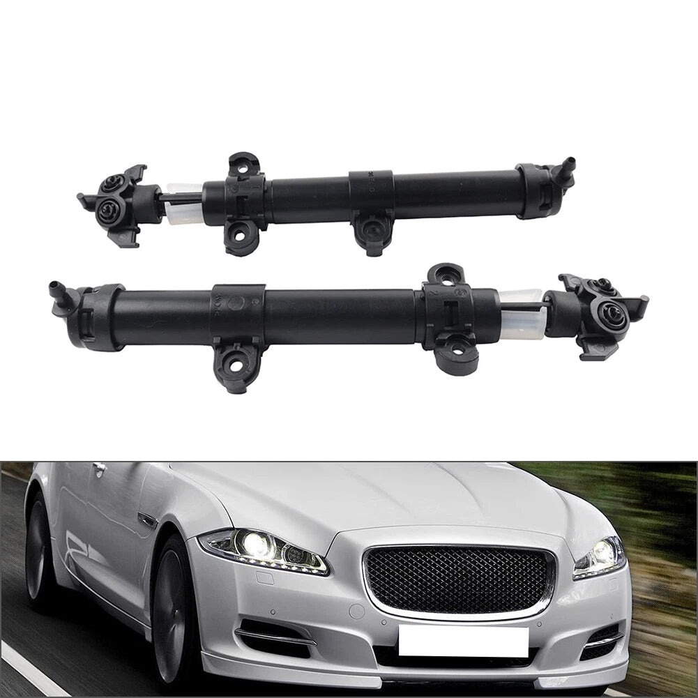 Pair Headlight Washer Spray Nozzle Jet For Jaguar XJ X351 XJL 2011-2015
