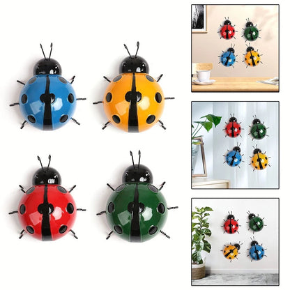 Metal Ladybird Garden Wall Decorations for Year-Round Use