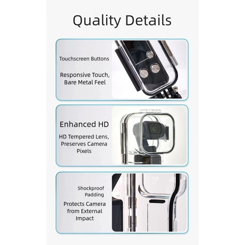 Underwater Protective Case for DJI Pocket 3 Camera (45M Depth)
