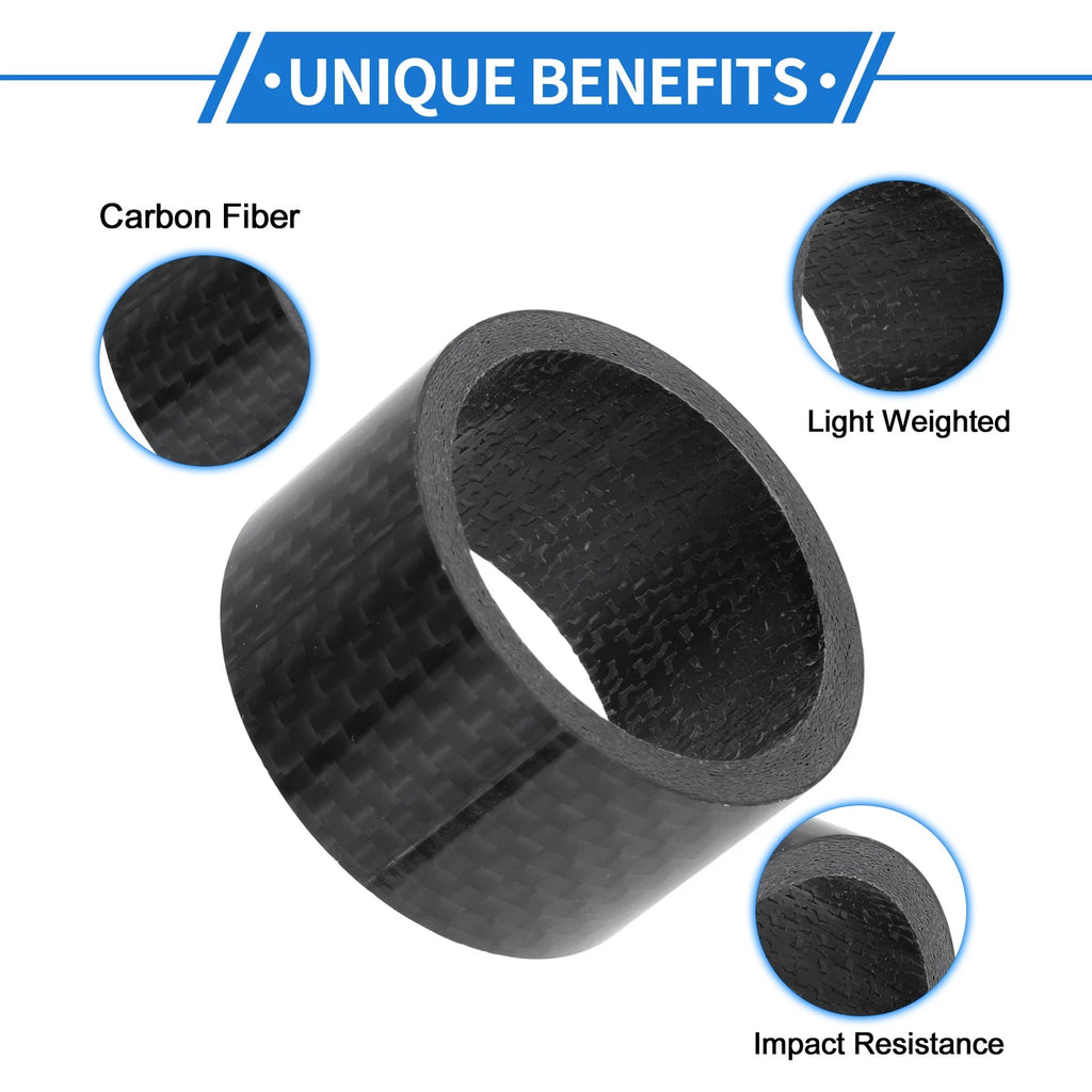 Bicycle Headset Spacer Set 20mm 1-1/8in for Carbon Fiber Fork (Universal)