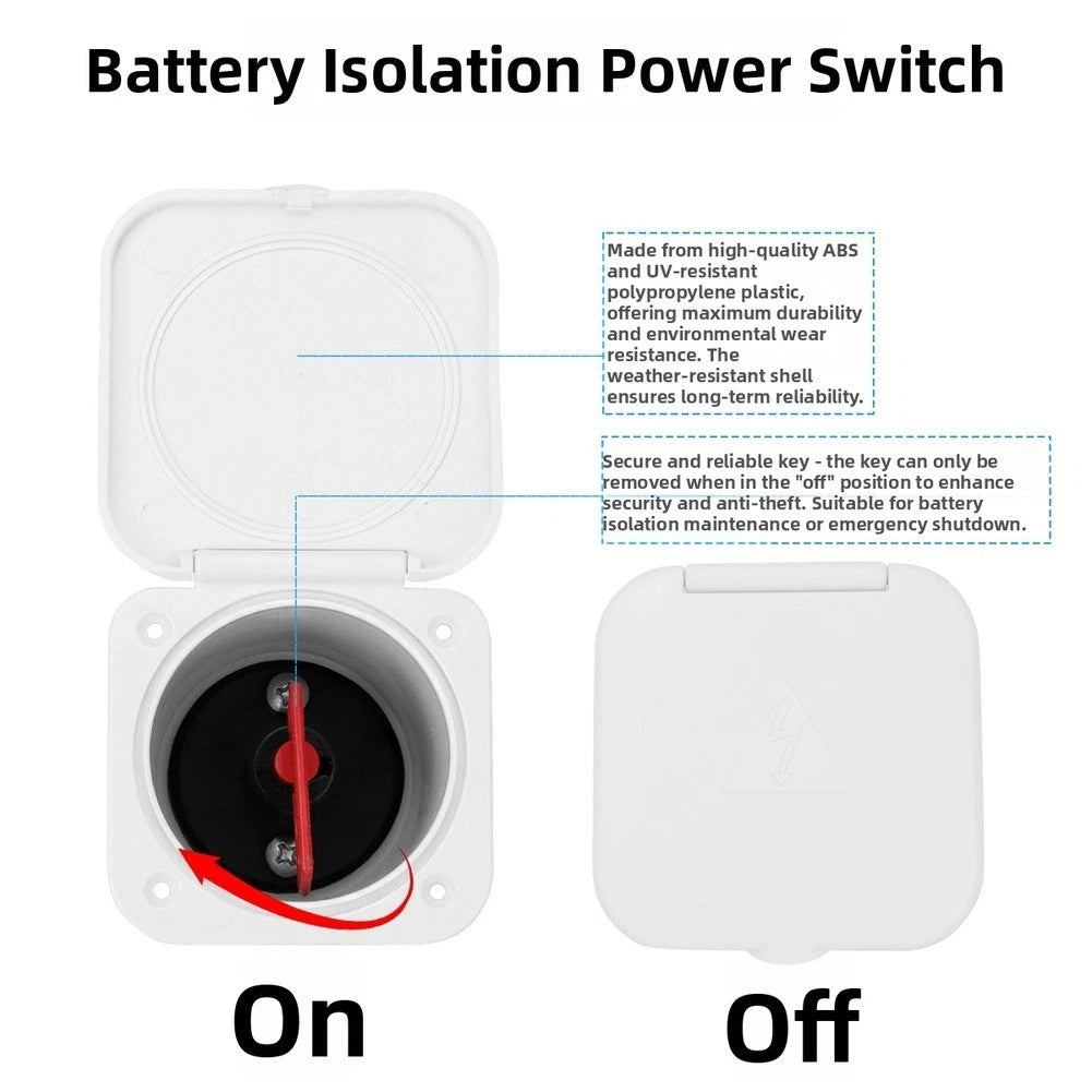 Marine Battery Isolator Switch for 12V 24V Systems