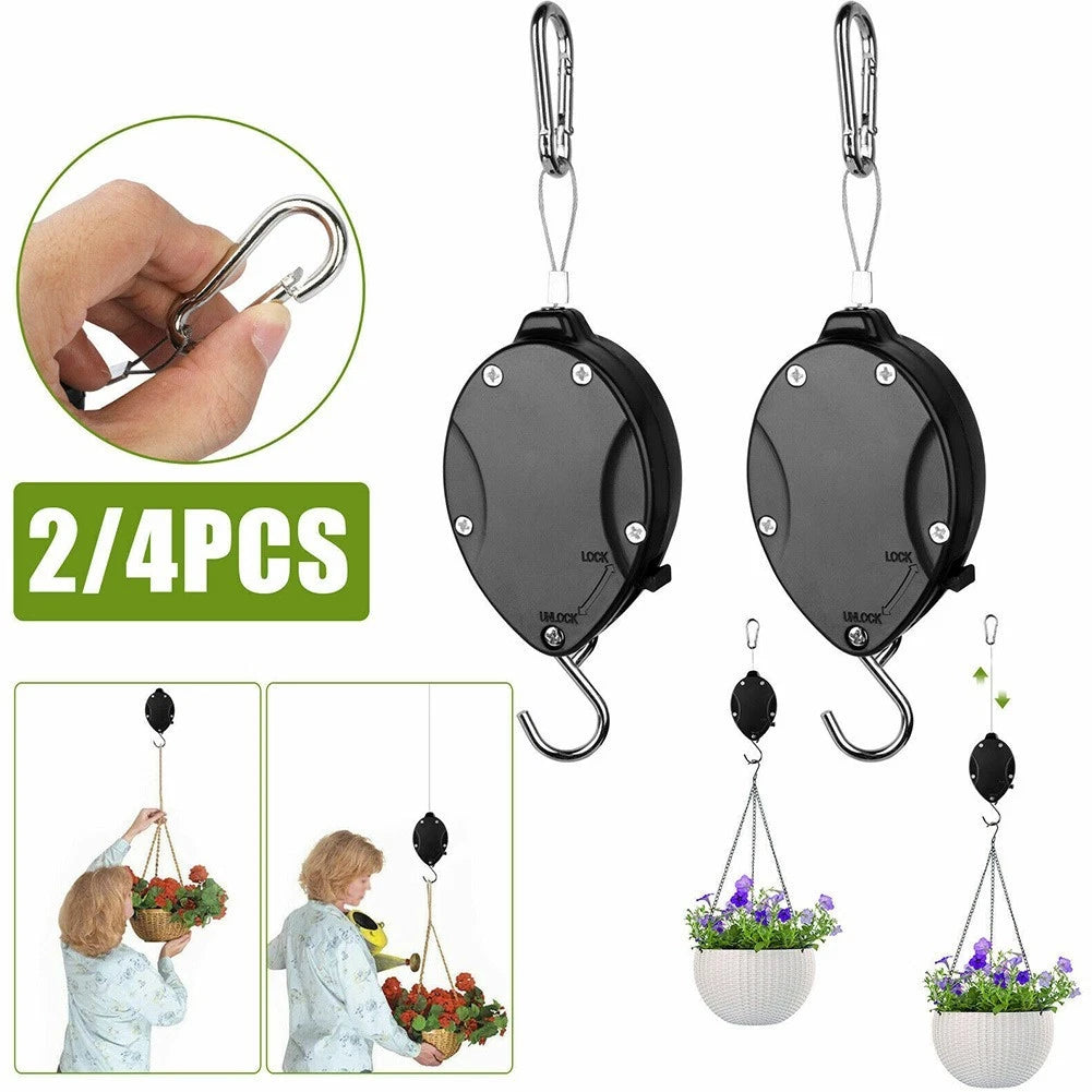 Set of 4 Adjustable Flower Hanger Hooks for Gardening