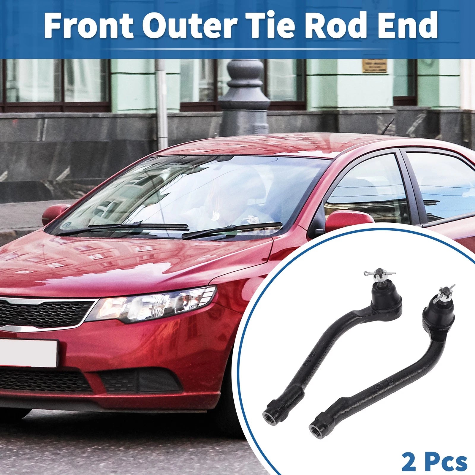 2pcs Front Outer Tie Rod Ends for Kia Forte Koup (2010–2016)