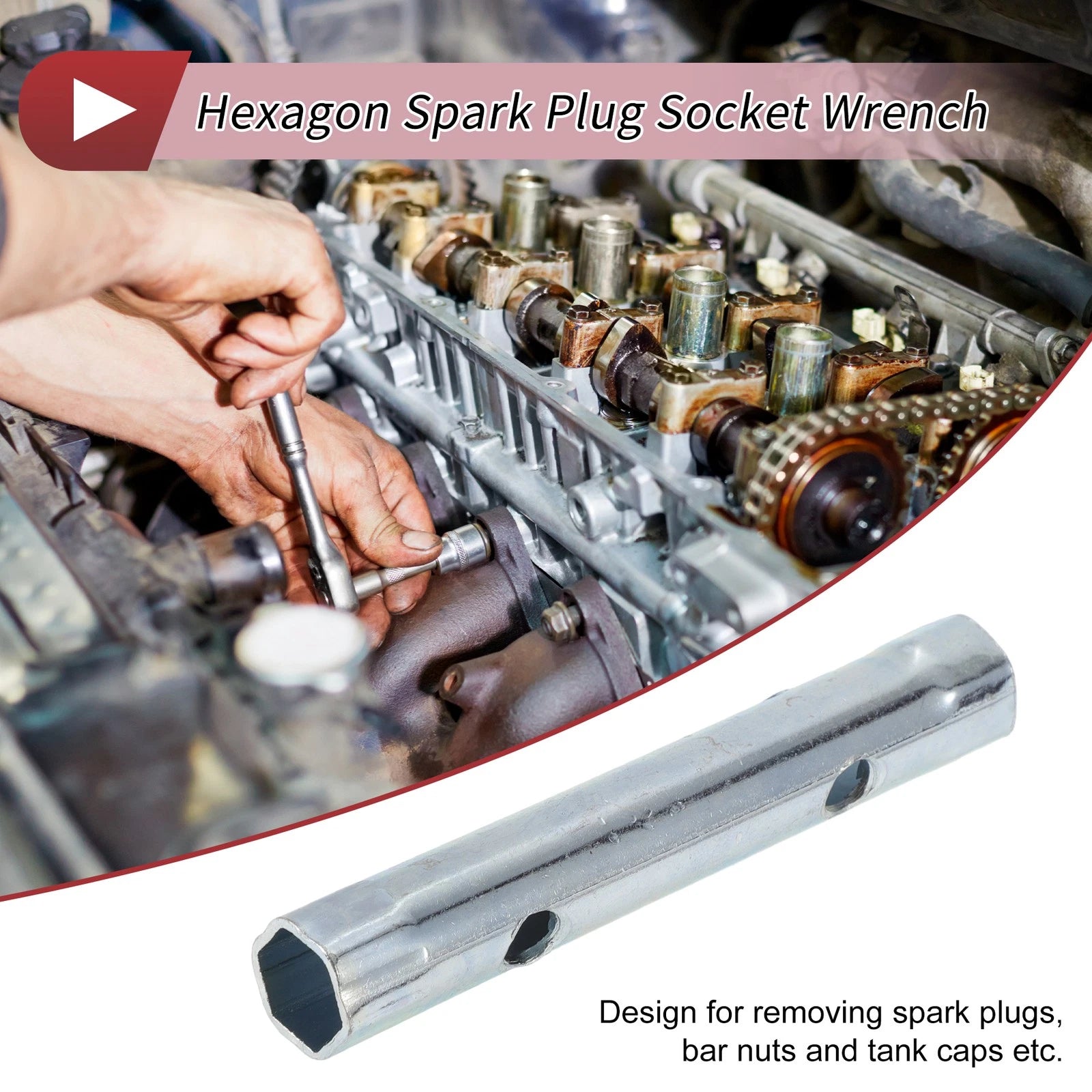14mm 15mm Hexagon Spark Plug Socket Wrench for