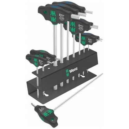 Set of 10 T-Handle Hex-Plus Drivers for Bicycle (Wera 05004174001)
