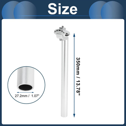 Adjustable Bike Seat Post 27.2mm x 350mm Aluminum Alloy