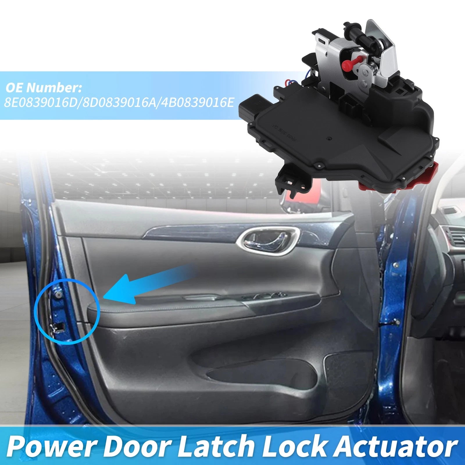 Rear Right Power Door Lock Actuator Replacement for Audi A4 B6 (2002–2008)