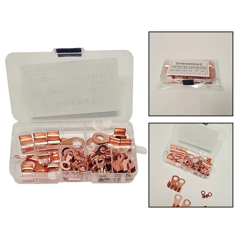 75PCS Copper Terminal Connectors for Battery Cable Splice (40-300 Amp)