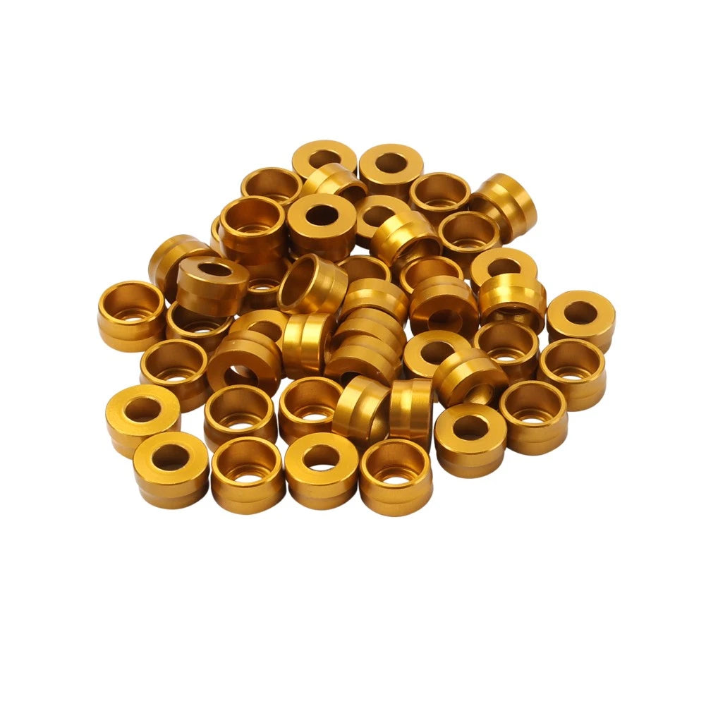 48X Engine Bolt Topper Caps Gold for Harley Twin Cam (2000–2017)