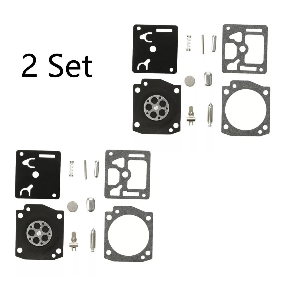 Set of 2 Carburetor Repair Kits for Husqvarna 340 345 346 353 (Zama RB-122, C3EL18)