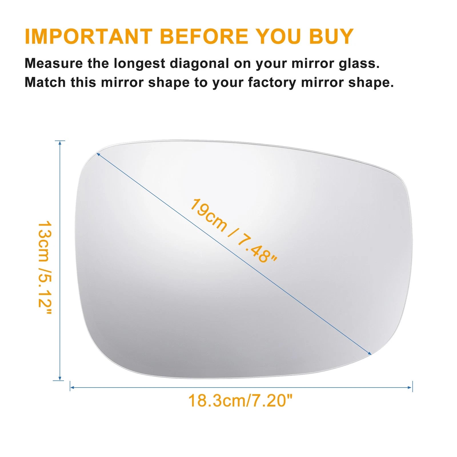 Heated Mirror Glass Pair with Backing Plate Left Right for Mazda CX-5 CX-9 (2012–2024)