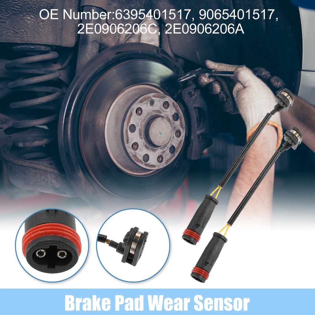 2PCS Front Rear Disc Brake Pad Sensor Replacement for Mercedes Sprinter 1500 (2019–2023)