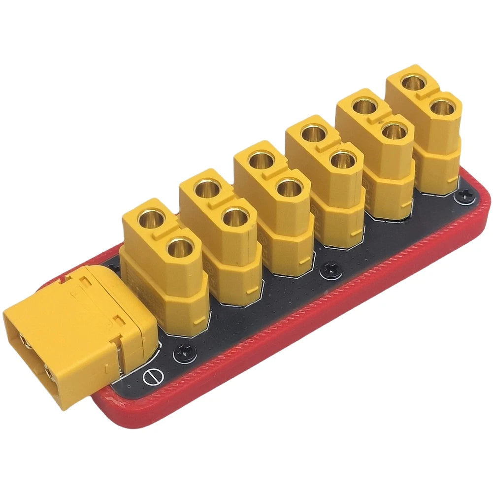 Power Splitter Board for RC Models (XT60 Input, 6 Outputs)