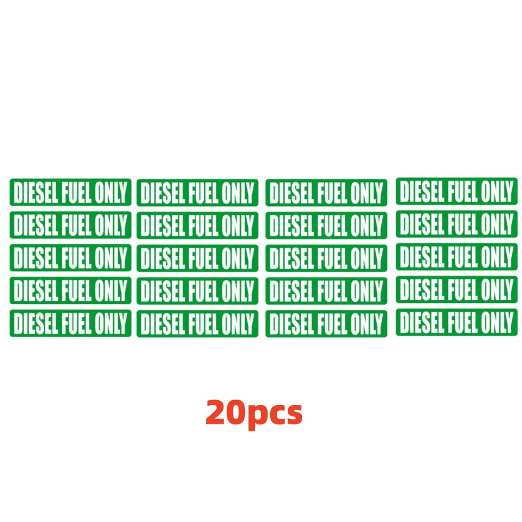 20pk Diesel Fuel Only Vinyl Decals for Fuel Door Markers