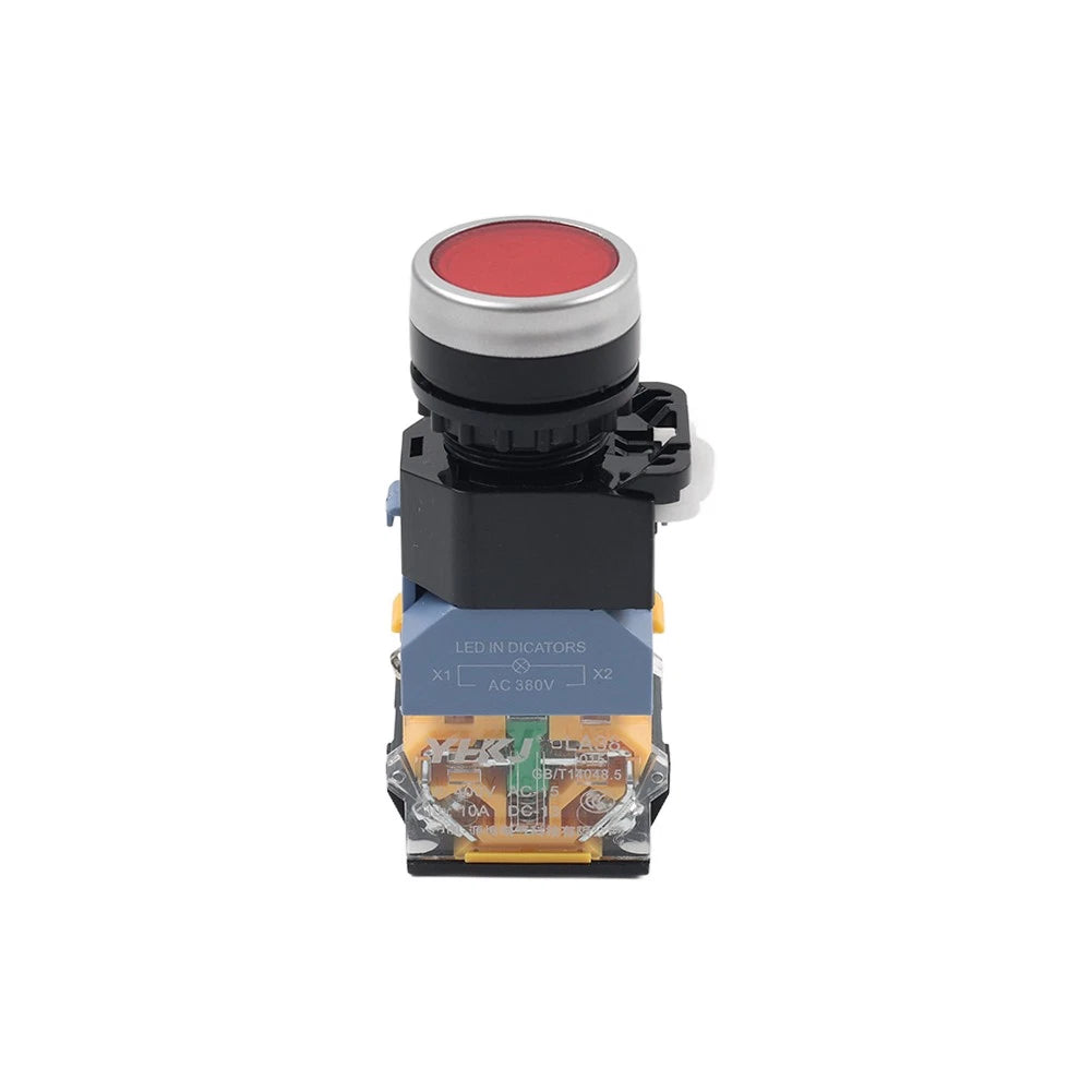 1pc LED Push Button Switch for AC 380V (10A, 22mm)