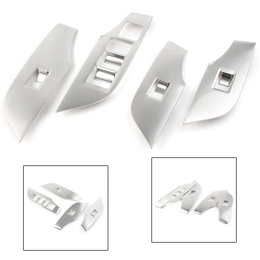 Set of 4 Interior Window Lift Panel Switch Cover Trim for Toyota RAV4 (2019–2024) RHD