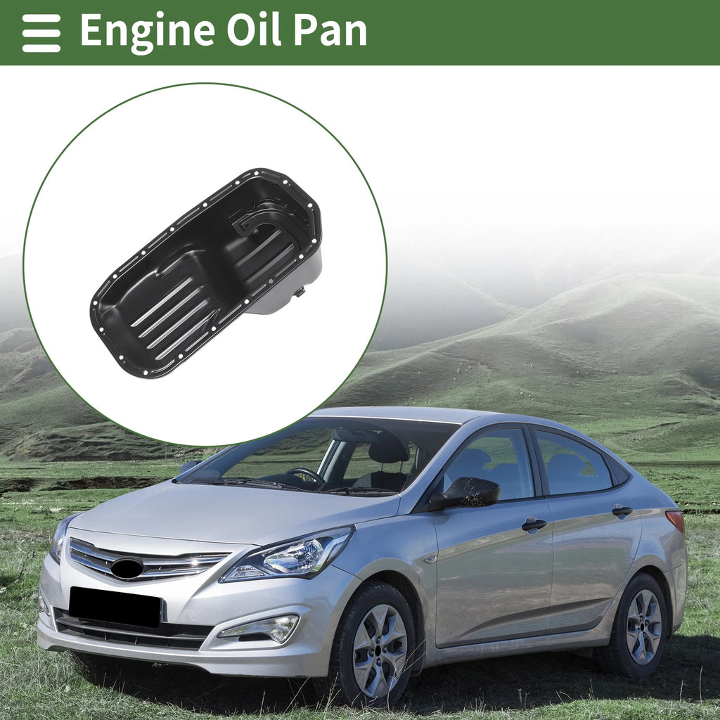 Engine Oil Pan Replacement for Hyundai Accent (1994–2000) Iron Black