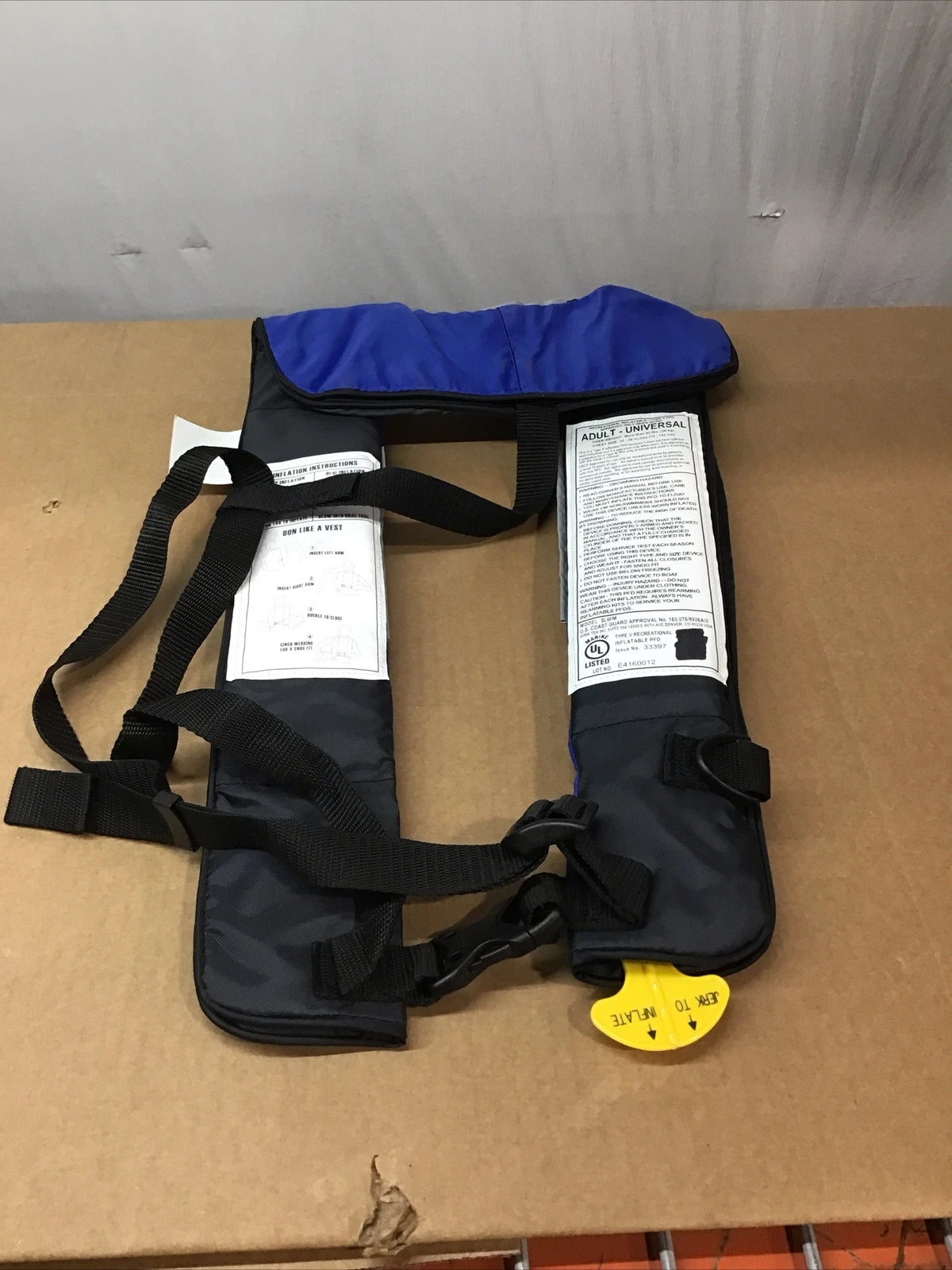 Slimline Basic Manually Inflated Life Vest for Airhead K-T-14001-BL