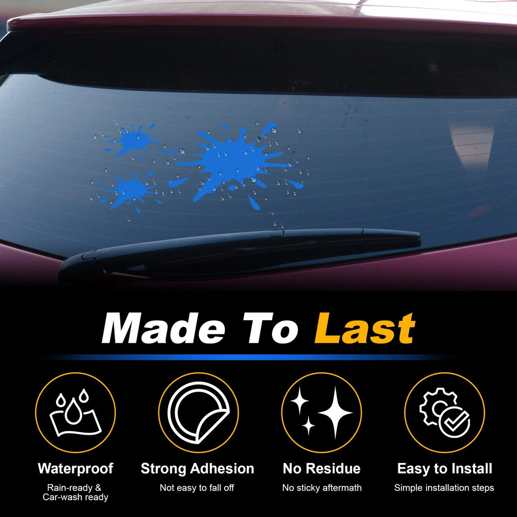 Reflective Bumper Decal for - Blue, 3 Spots