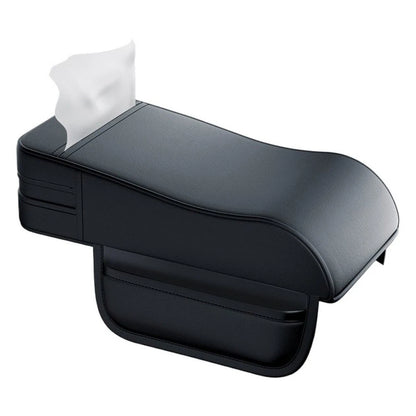 Armrest Box Booster Pad for Car (Leather Memory Foam Cushion)