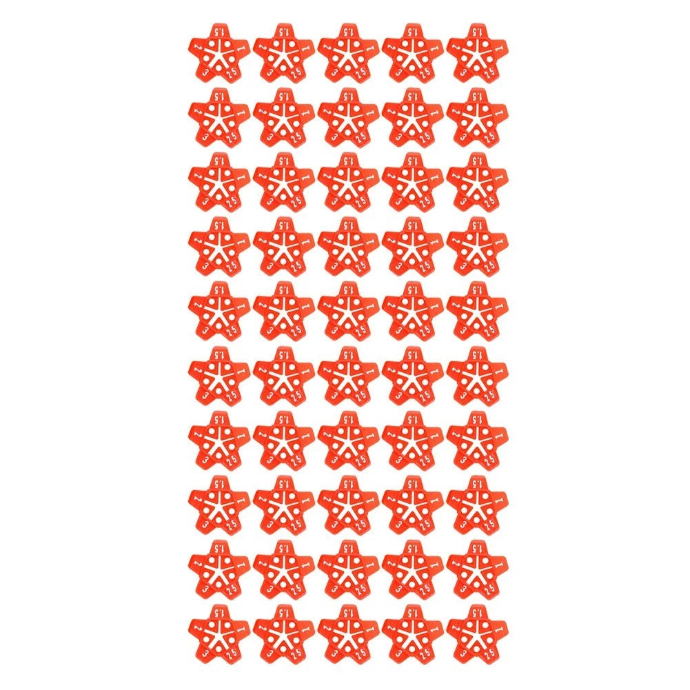 50pcs Tile Leveling Spacers Clips Plastic 1mm 1.5mm 2mm 2.5mm 3mm