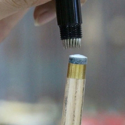 2X Snooker Cue Tip Scuffer and Shaper Tool for Improved Chalk Grip