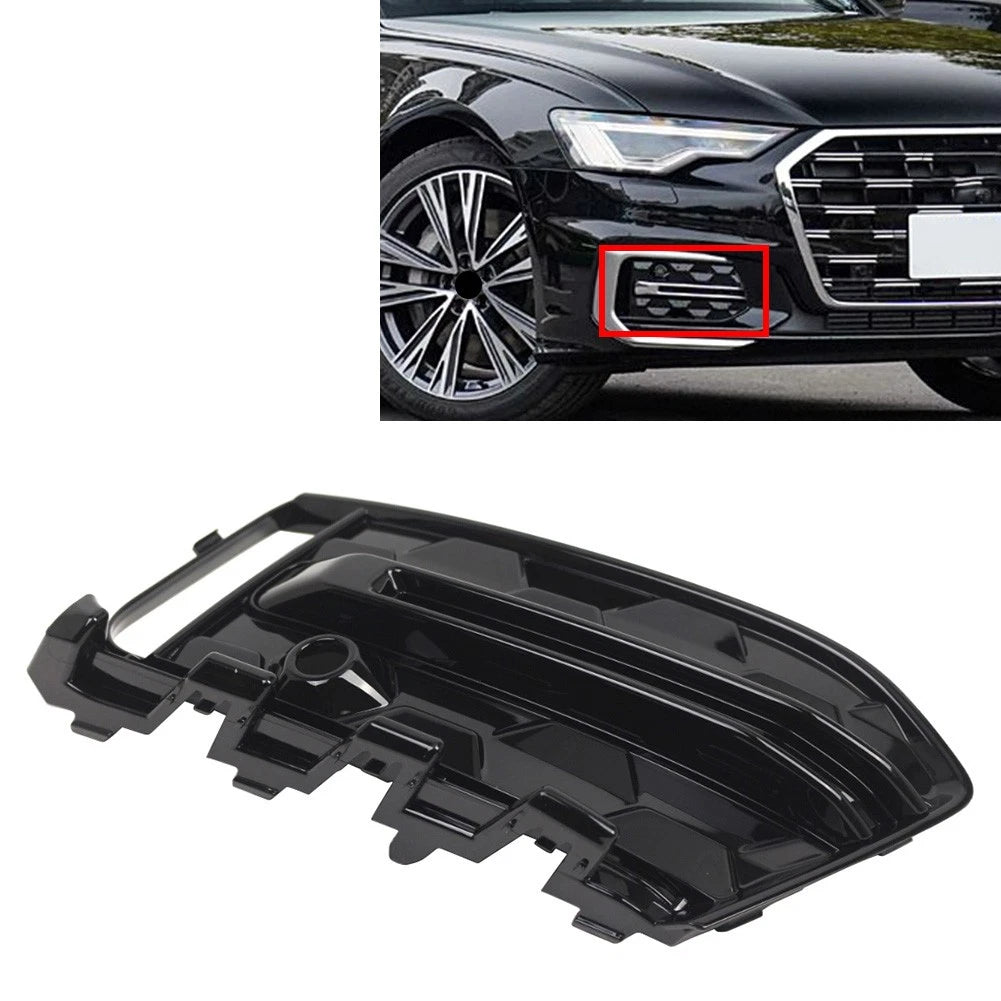 Left Front Fog Light Frame Cover for Audi A6 C8 S6 (2023–2025) - Glossy Black