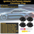 Ignition Coil Connector Plug Set 4 Pins for Volkswagen Passat (2006–2010)