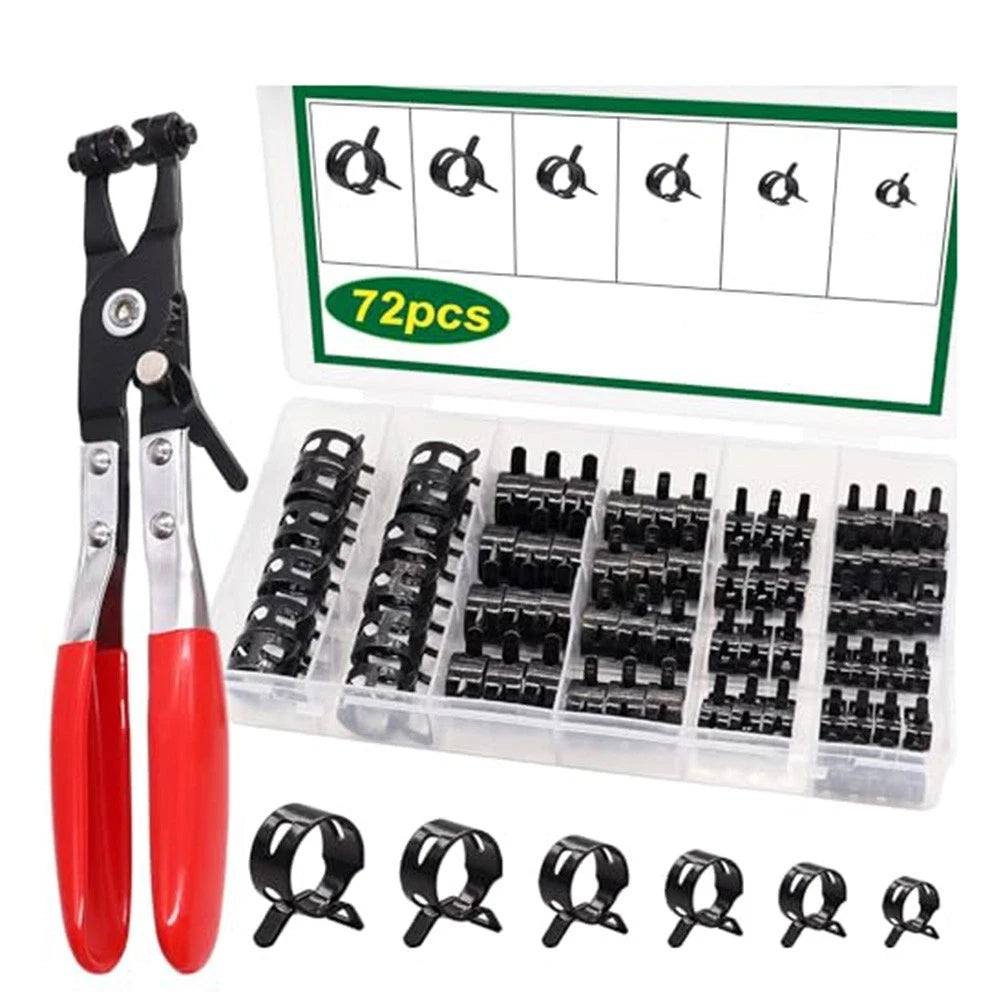 73 Piece Hose Clamp Kit for Various Applications