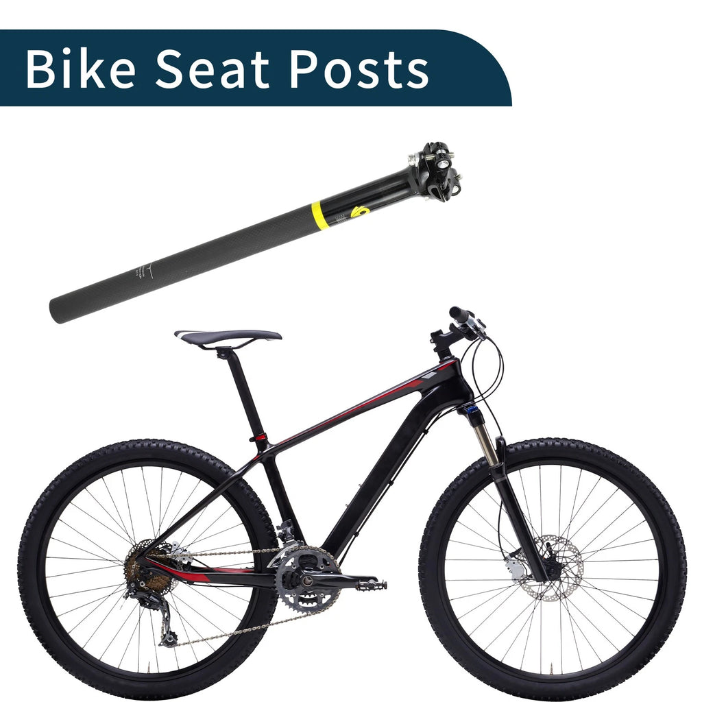 Seat Post 27.2x400mm Replacement for Bike Saddle Tube Matte Black (27.2)