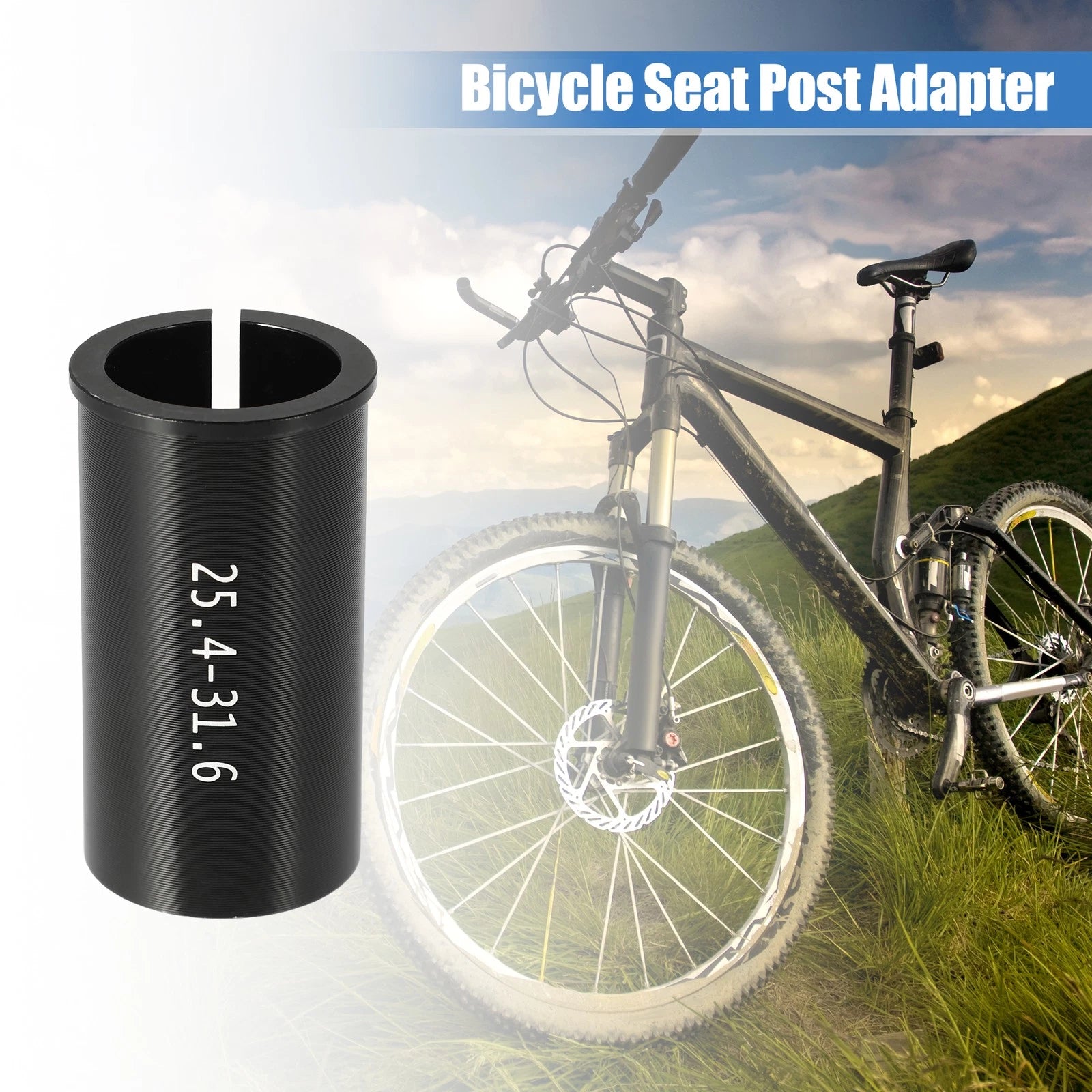 2 Pcs Bicycle Seat Post Tube Adapter Reducing Sleeve 25.4-31.6mm